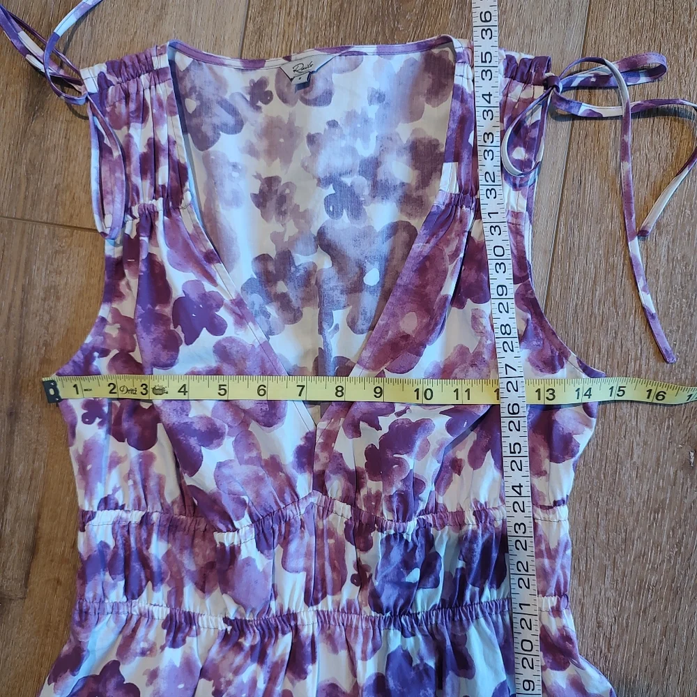 Rails Fay Iris Watercolor Floral Mini Dress Purple White Size S